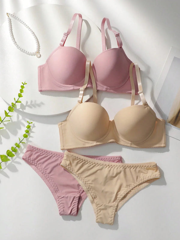 Single padded bra panty set