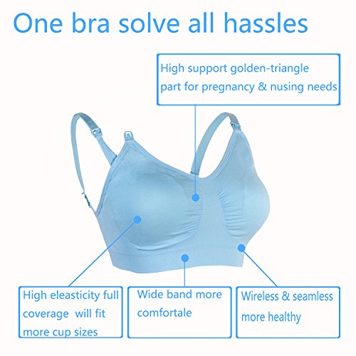 Nursing Bra Pregnancy Maternity Seamless removable pad  Pumping bra