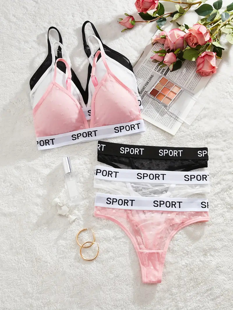 Sports bra panty set