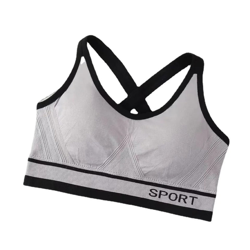 Back cross sports bra