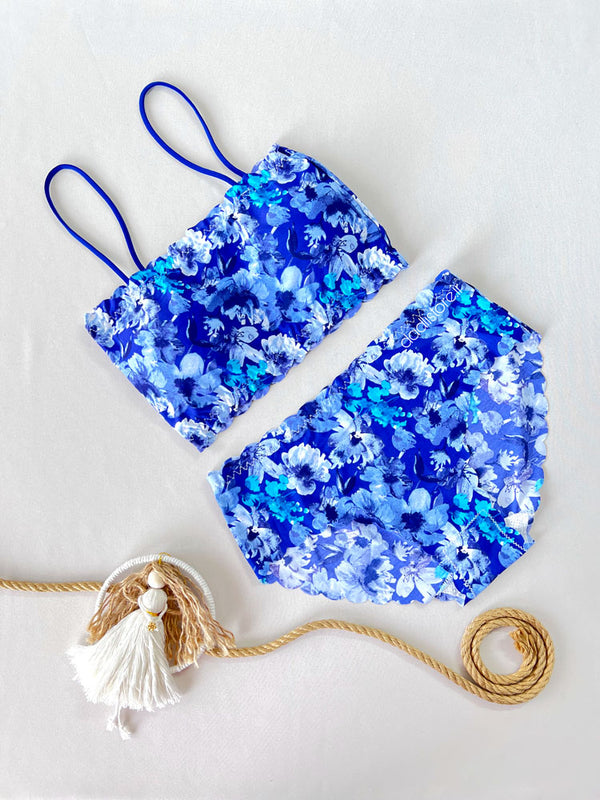 Extra soft printed bra panty set