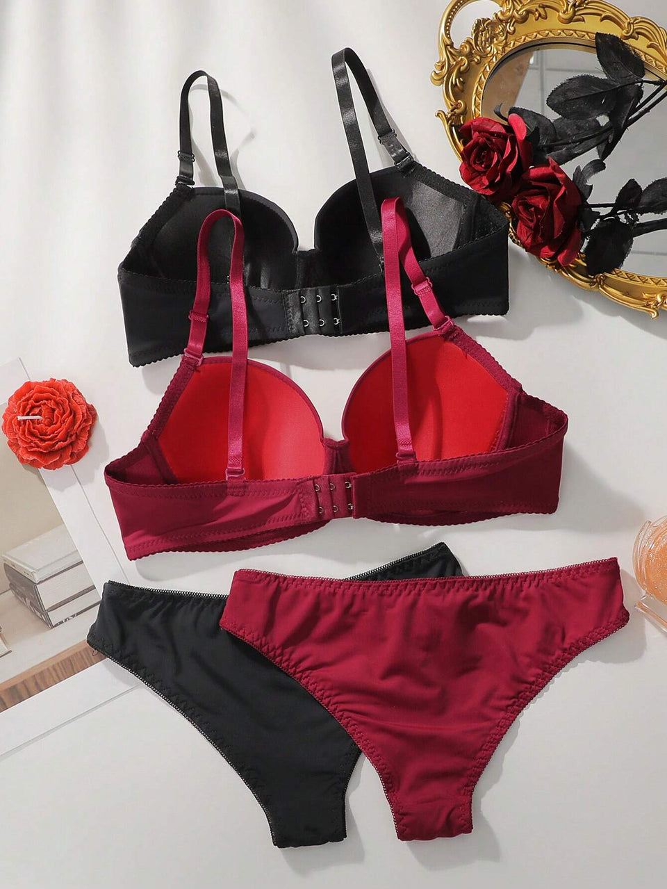 Single padded bra panty set