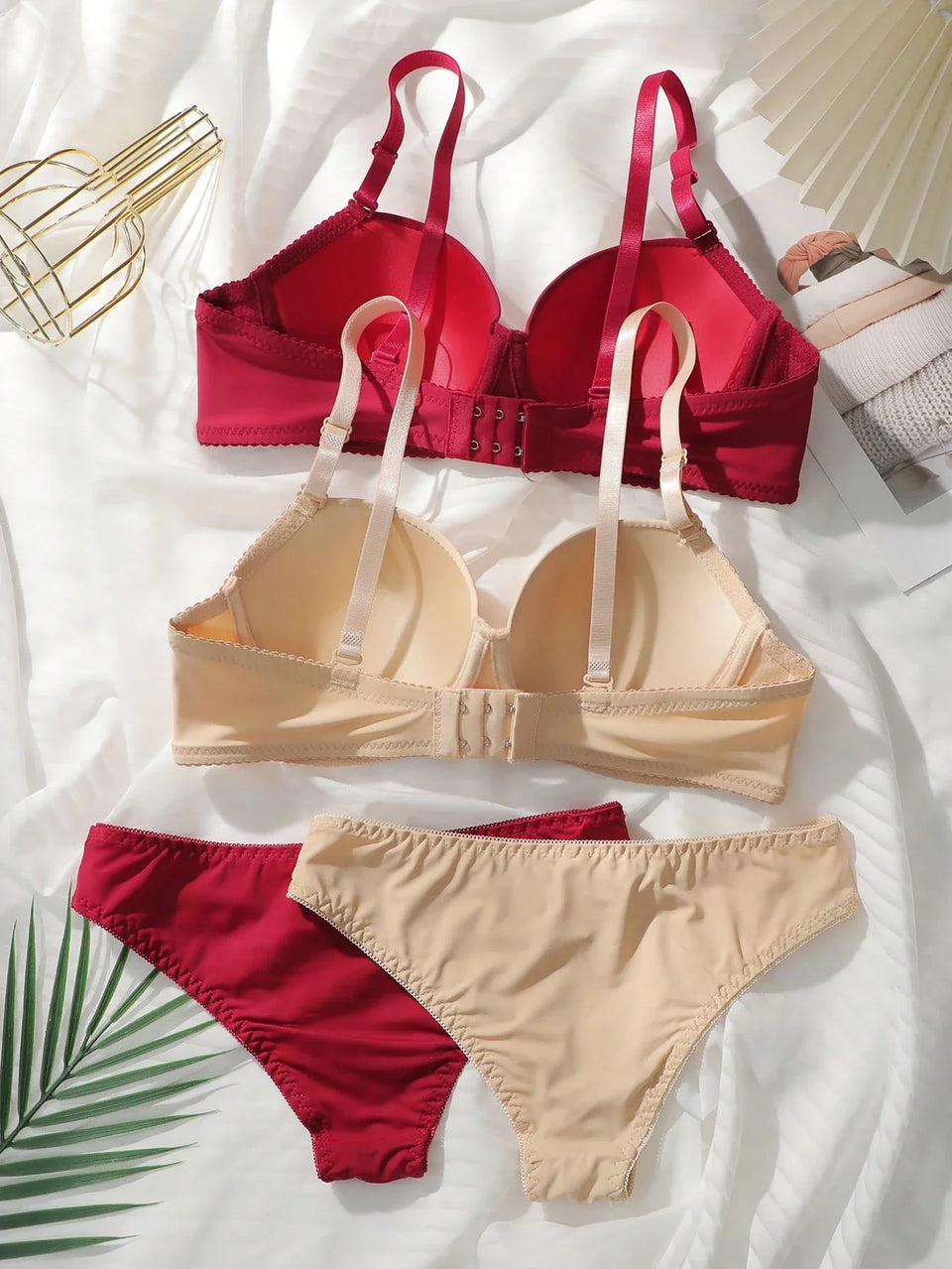 Single padded bra panty set