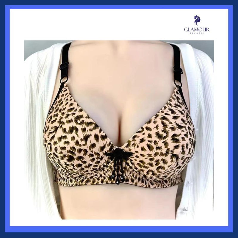 Cheetah print single padded bra