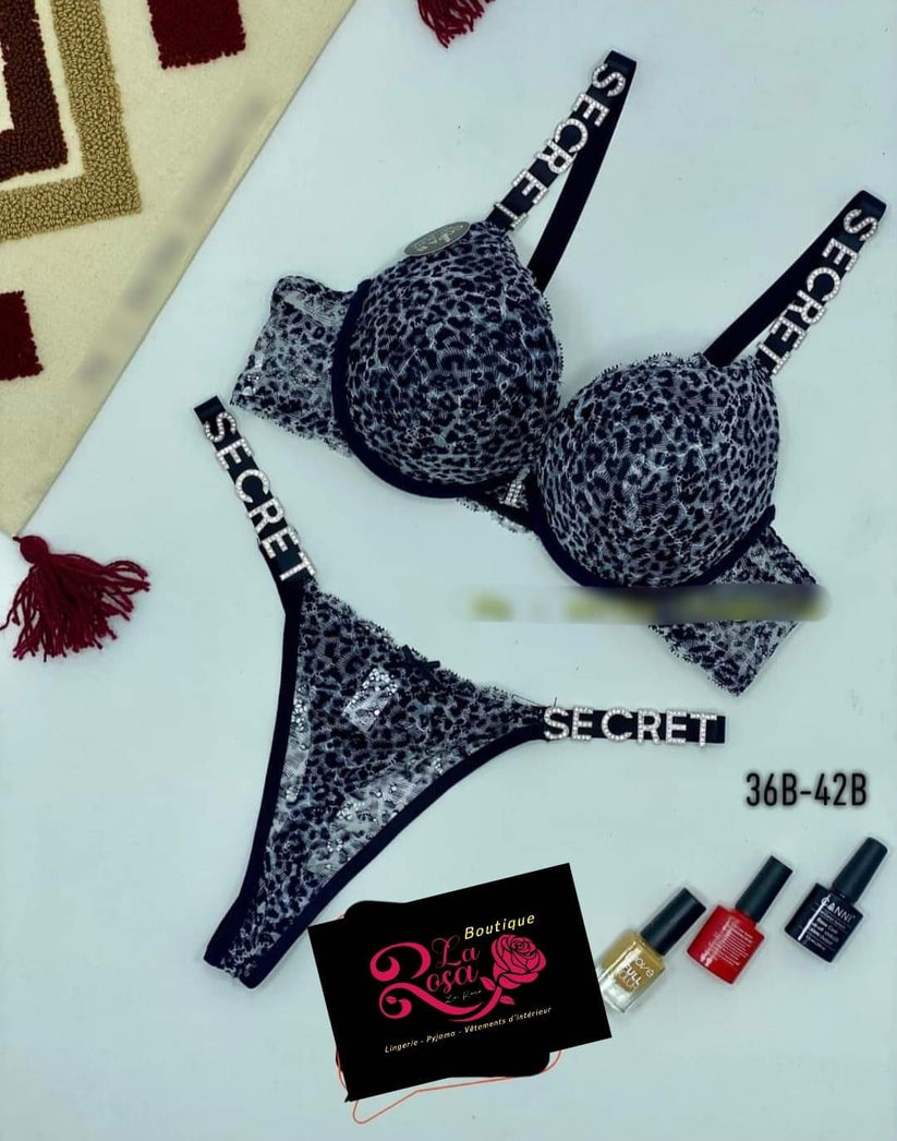 New style  cheetah print Secret  front open underwire set(sale price for limited time)