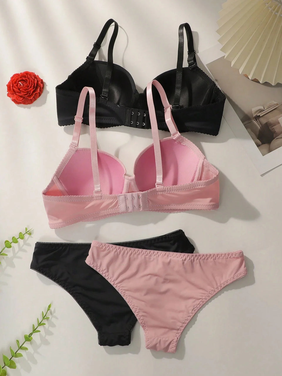 Single padded bra panty set