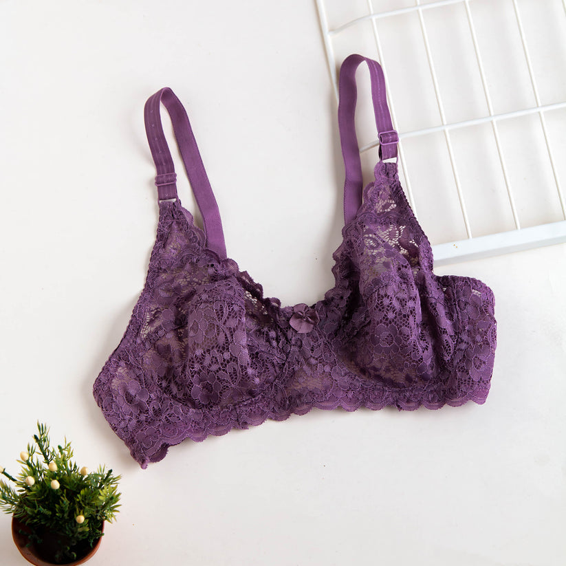 Soft cotton net bra