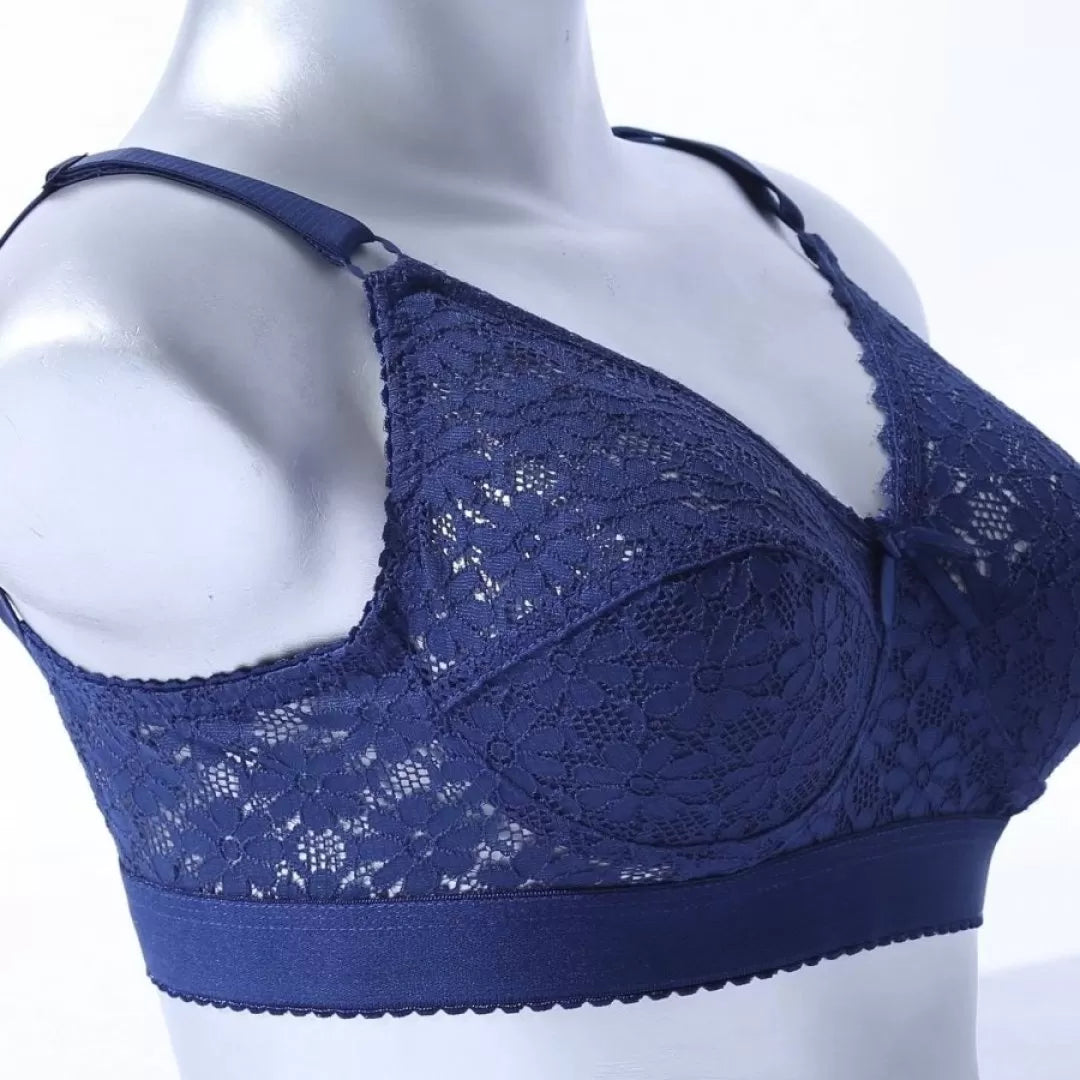 wide belt soft cotton lace full coverage bra