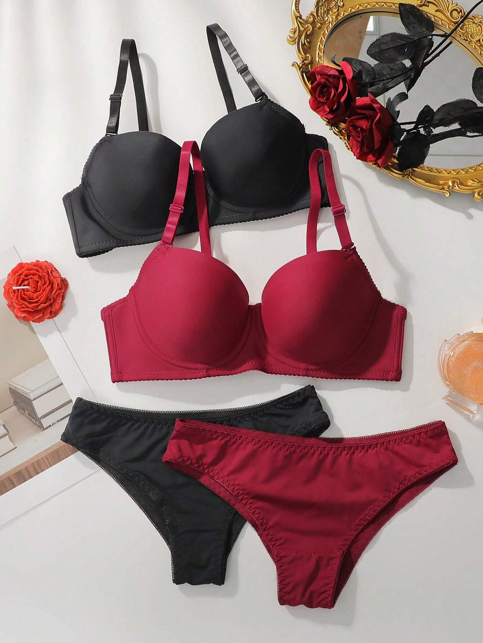 Single padded bra panty set
