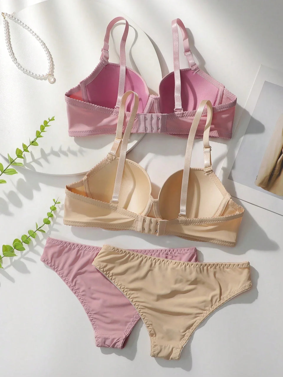 Single padded bra panty set
