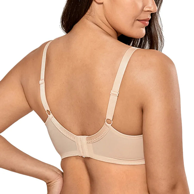 Embroidery light padded underwire bra (plus sizes)