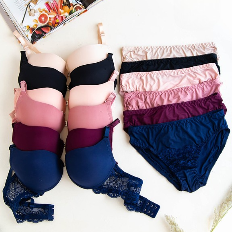 "Elegant Comfort Single Padded Bra & Panty Set"