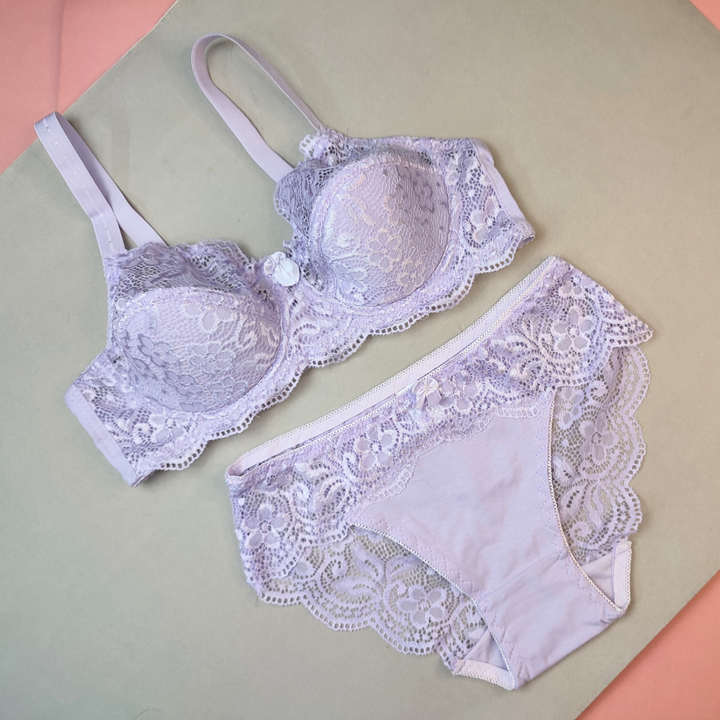 Half net bra panty set