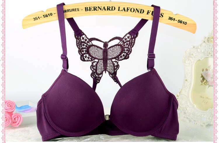 Push Up Bra Front Closure Butterfly  Back