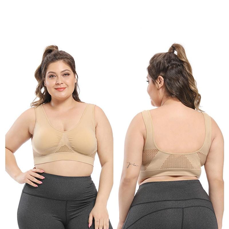 Pack Of  3 Plus Size Air Bra Comfortable Breathable Extra-Elastic