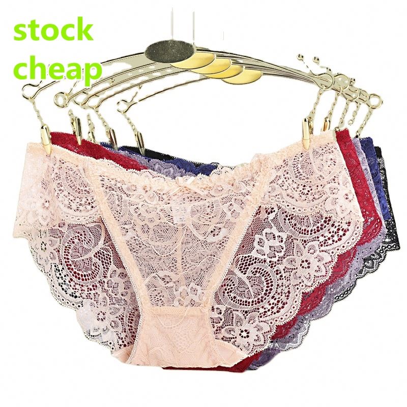 Pack of 3 women  Lace See-Through Breathable Fashion Panties Briefs Lingerie Underwear