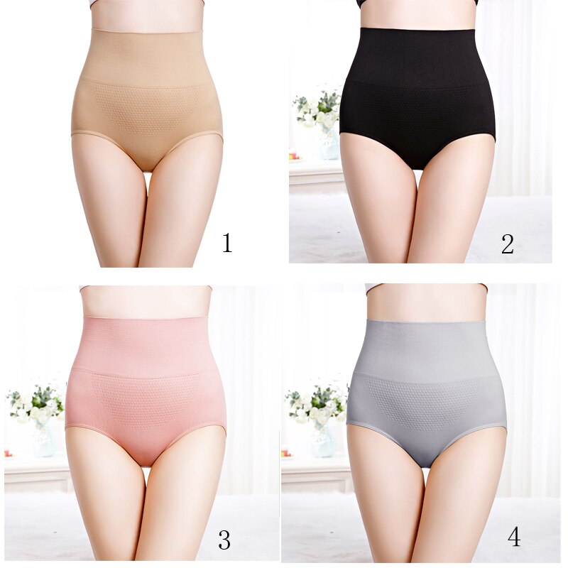 Pack Of 3 High Waist Panties Postpartum Panties Seamless Warm Underwear Graphene Panties Women Hip Lifting Body Shaper